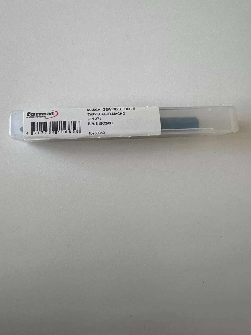 M8 HSS-E DIN371 DÜZ MAKİNA KILAVUZU FORMAT